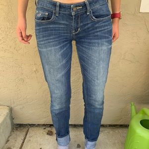Hollister Super Skinny 3 Short Low Rise Dark Jeans